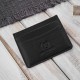 Geantă practică minimalistă din piele pentru carduri și cărți de vizită Paolo Peruzzi T-151-BL negru