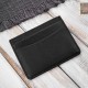 Geantă practică minimalistă din piele pentru carduri și cărți de vizită Paolo Peruzzi T-151-BL negru