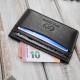 Geantă practică minimalistă din piele pentru carduri și cărți de vizită Paolo Peruzzi T-151-BL negru