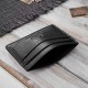 Geantă practică minimalistă din piele pentru carduri și cărți de vizită Paolo Peruzzi T-151-BL negru