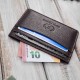 Geantă practică minimalistă din piele pentru carduri și cărți de vizită maro Paolo Peruzzi T-151-BR
