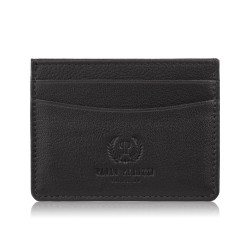 Etui na karty i wizytówki skórzane minimalistyczne praktyczne etui brązowe Paolo Peruzzi T-151-BR