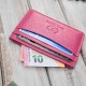 Etui na karty i wizytówki skórzane minimalistyczne praktyczne etui różowe Paolo Peruzzi T-151-PI
