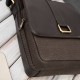 Men's leather and cotton canvass shoulder bag black Paolo Peruzzi AY-01-BL