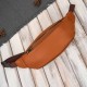 Men's belt leather kidney pouch cognac natural leather Abruzzo ABR-51-CG