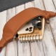 Men's belt leather kidney pouch cognac natural leather Abruzzo ABR-51-CG