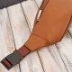 Men's belt leather kidney pouch cognac natural leather Abruzzo ABR-51-CG