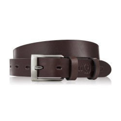 Pasek męski skórzany premium z klasyczną klamrą elegancki ciemnobrązowy 110 cm Paolo Peruzzi PG-09-DBR-110