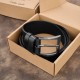Men's premium leather belt with classic buckle elegant black 100 cm Paolo Peruzzi PG-10-BL-100