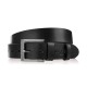 Men's premium leather belt with classic buckle elegant black 100 cm Paolo Peruzzi PG-10-BL-100