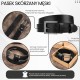 Men's premium leather belt with classic buckle elegant black 100 cm Paolo Peruzzi PG-10-BL-100