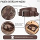 Men's premium leather belt with classic buckle elegant brown 100 cm Paolo Peruzzi PG-10-BR-100