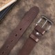Men's premium leather belt with classic buckle elegant brown 100 cm Paolo Peruzzi PG-10-BR-100