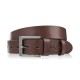 Men's premium leather belt with classic buckle elegant brown 100 cm Paolo Peruzzi PG-10-BR-100