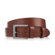 Men's premium leather belt with classic buckle elegant cognac 100 cm Paolo Peruzzi PG-10-CG-100