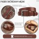 Men's premium leather belt with classic buckle elegant cognac 100 cm Paolo Peruzzi PG-10-CG-100