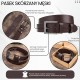 Men's premium leather belt with classic buckle elegant dark brown 100 cm Paolo Peruzzi PG-10-DBR-100