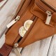 Men's leather classic belt kidney pouch cognac Abruzzo ABR-41-CG