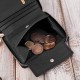 Set cadou pentru ea Portofel negru pentru femei T-139 și portcard din piele T-151 Paolo Peruzzi ZUP-143-BL