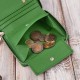Set cadou pentru ea Portofel verde pentru femei T-139 și portcard din piele T-151 Paolo Peruzzi ZUP-143-GR