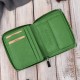 Set cadou pentru ea Portofel verde pentru femei T-139 și portcard din piele T-151 Paolo Peruzzi ZUP-143-GR