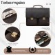 Men's document briefcase leather travel briefcase Paolo Peruzzi AY-03-BR