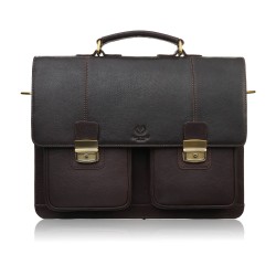 Men's document briefcase leather travel briefcase Paolo Peruzzi AY-03-BR