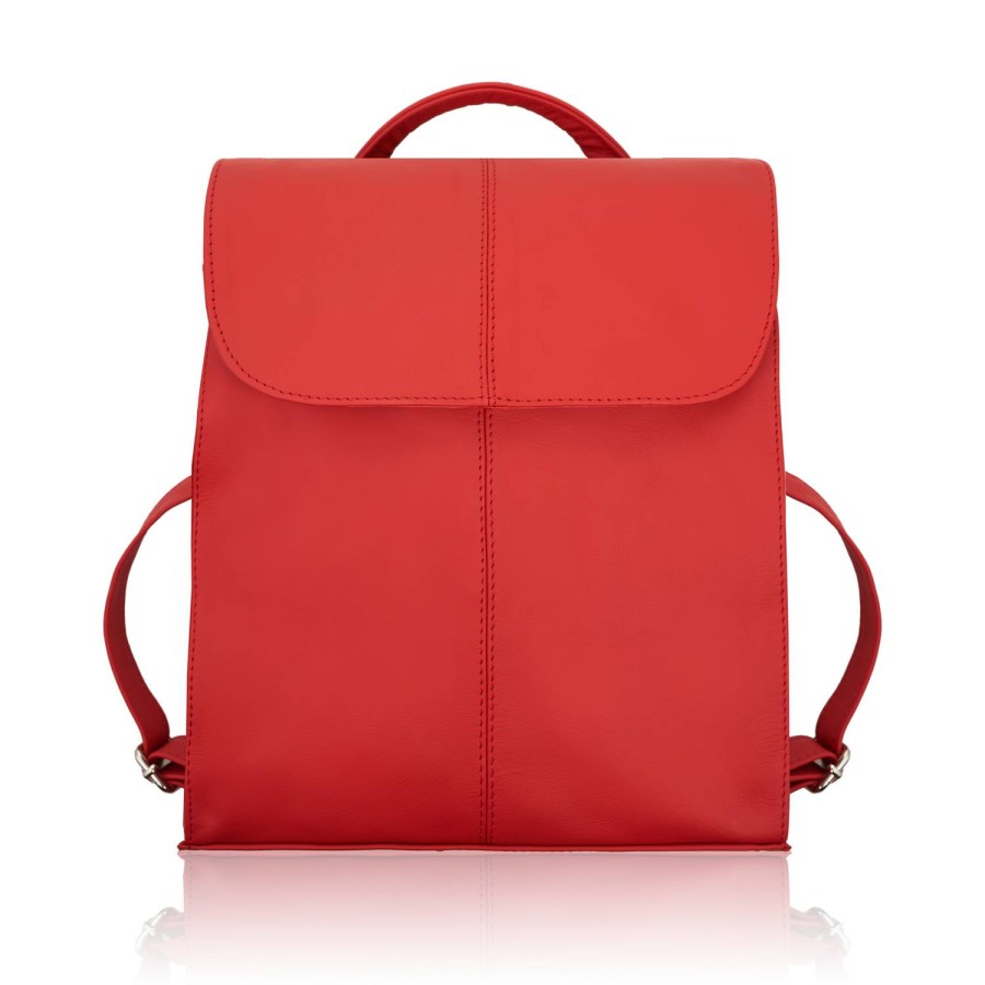 Plecaczek damski skórzany koniakowy mały plecak miejski Abruzzo ABR-42-CG