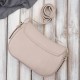 Women's beige synthetic leather shoulder bag SP-21-BG