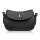 Women's synthetic leather classic black shoulder bag SP-21-BL