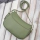Women's green synthetic leather shoulder bag SP-21-GRE