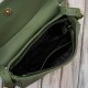 Women's green synthetic leather shoulder bag SP-21-GRE