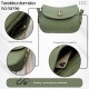 Women's green synthetic leather shoulder bag SP-21-GRE