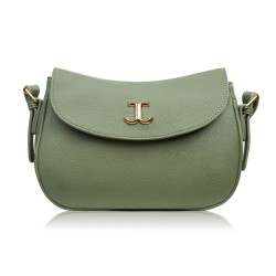 Women's green synthetic leather shoulder bag SP-21-GRE