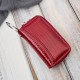 Leather key case red lacquered leather with croco embossing SP-22-CRD