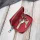 Cutie de chei din piele lăcuită roșie cu relief croco SP-22-CRD