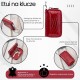 Leather key case red lacquered leather with croco embossing SP-22-CRD