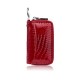 Cutie de chei din piele lăcuită roșie cu relief croco SP-22-CRD