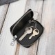 Leather key case red lacquered leather with croco embossing SP-22-CRD