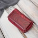 Cutie de chei din piele lăcuită roșie cu relief croco SP-22-CRD