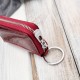 Leather key case red lacquered leather with croco embossing SP-22-CRD