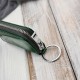 Leather key case green lacquered croco SP-22-CGRN