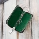 Leather key case green lacquered croco SP-22-CGRN