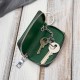 Skórzane etui na klucze zielone lakierowane croco SP-22-CGRN