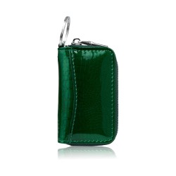 Kožená klíčenka zelená lakovaná croco SP-22-CGRN