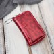 Leather key case red lacquered with tinted design SP-22-JRD