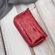 Leather key case red lacquered with tinted design SP-22-JRD