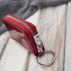 Cutie de chei din piele roșie, lăcuită cu design colorat SP-22-JRD