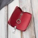Cutie de chei din piele roșie, lăcuită cu design colorat SP-22-JRD