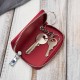 Cutie de chei din piele roșie, lăcuită cu design colorat SP-22-JRD